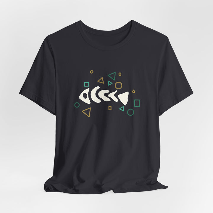 Fish Bone T-Shirt – Geometrisches Fischskelett