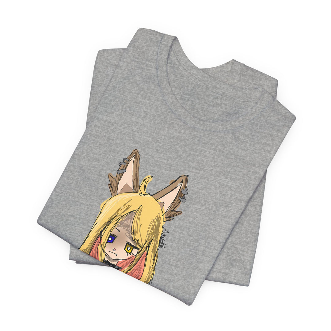 Fox Ear Girl T-Shirt – Original Anime-Skizze
