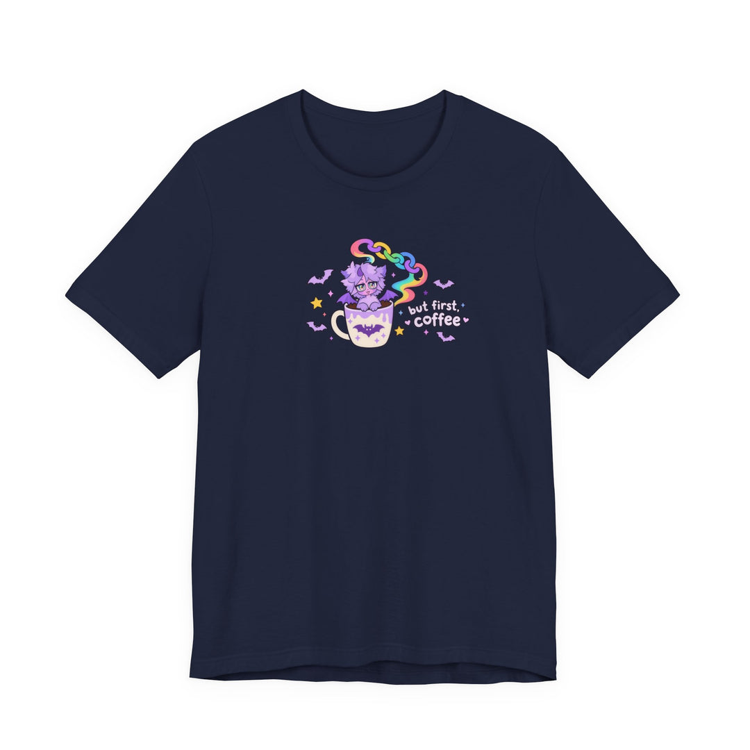 But First, Coffee T-Shirt – Dämonen-Kätzchen in der Kaffeetasse