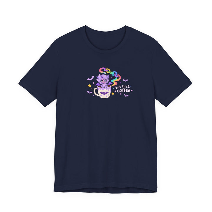 But First, Coffee T-Shirt – Dämonen-Kätzchen in der Kaffeetasse