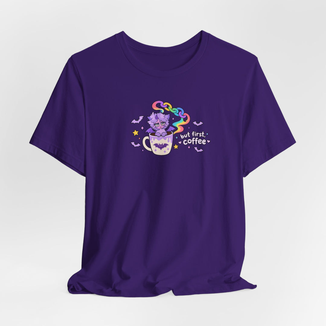 But First, Coffee T-Shirt – Dämonen-Kätzchen in der Kaffeetasse