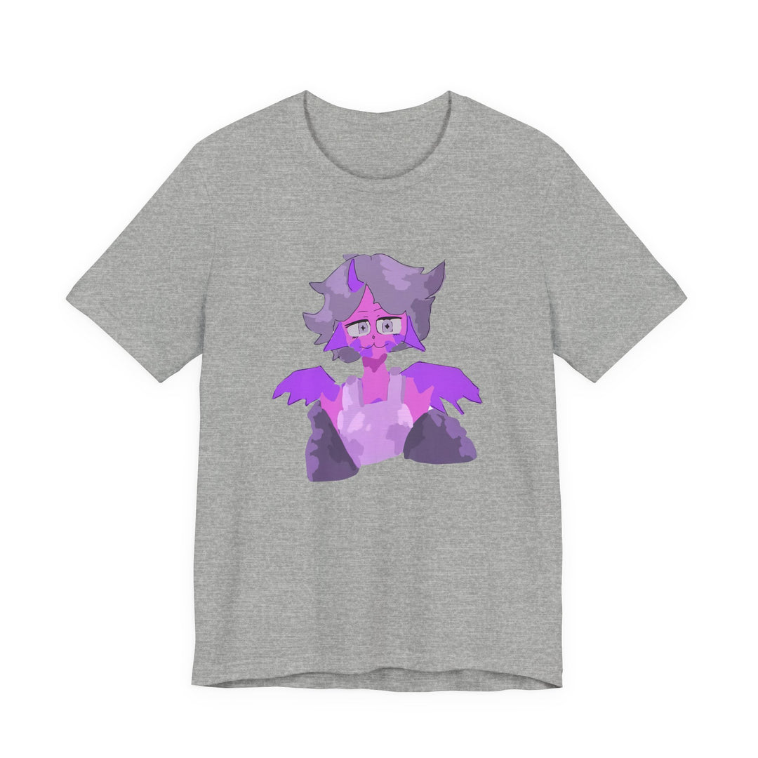 Purple Demon Cat Tee – Cute Gothic Anime Bat-Kitten T-Shirt