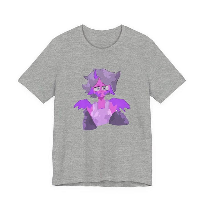 Purple Demon Cat Tee – Cute Gothic Anime Bat-Kitten T-Shirt
