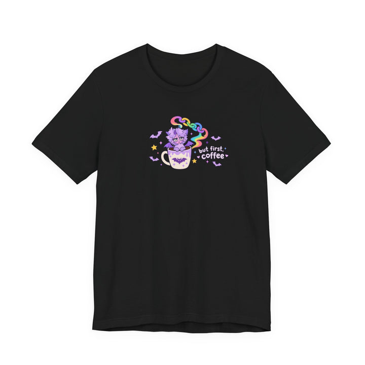 But First, Coffee T-Shirt – Dämonen-Kätzchen in der Kaffeetasse