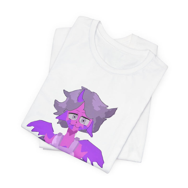 Purple Demon Cat Tee – Cute Gothic Anime Bat-Kitten T-Shirt