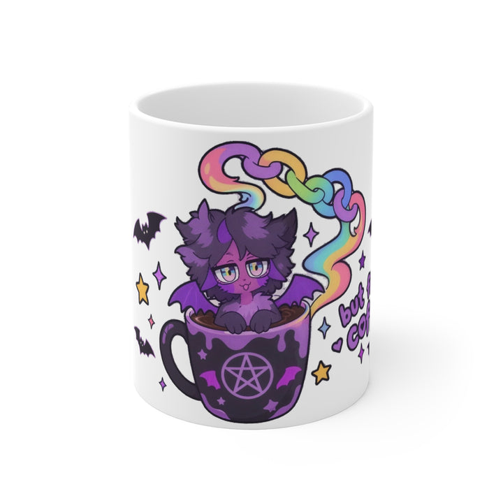 But First, Coffee Tasse – Dämonen-Kätzchen Kaffeebecher 0,33 l