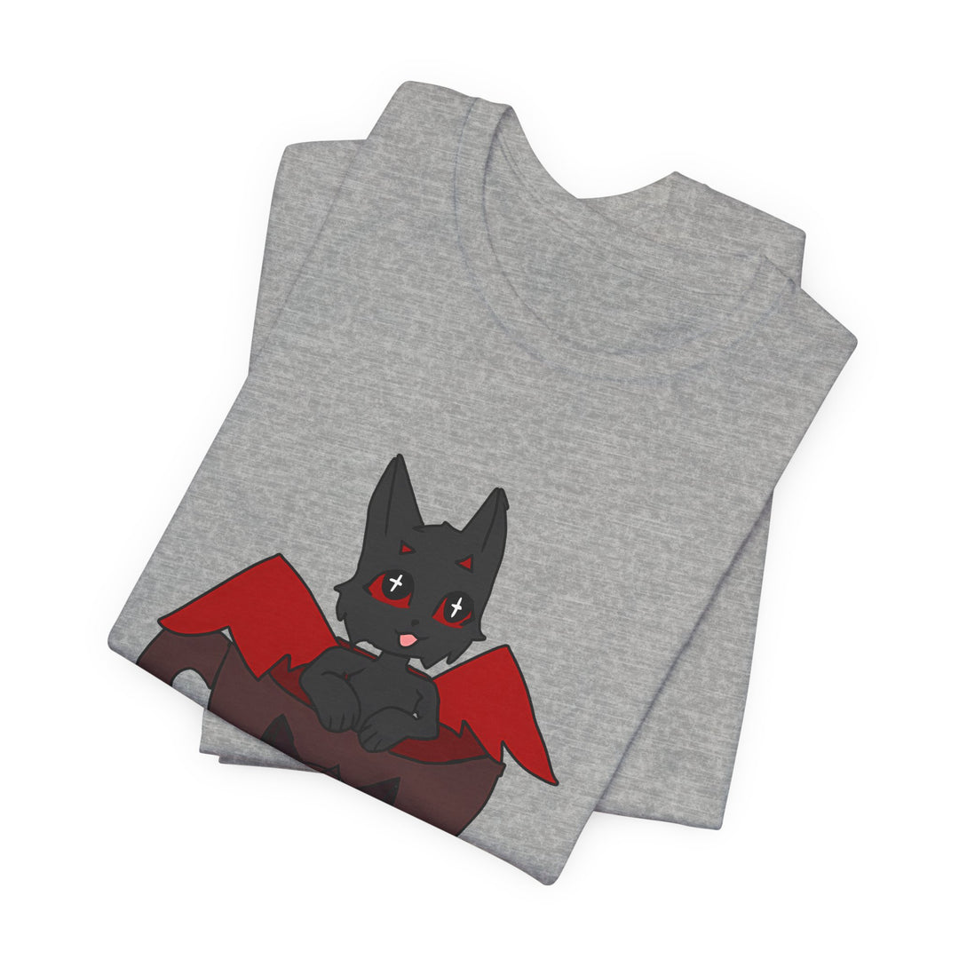 Chi in a Mug T-Shirt – Süßes Fledermaus-Kätzchen in der Kakaotasse