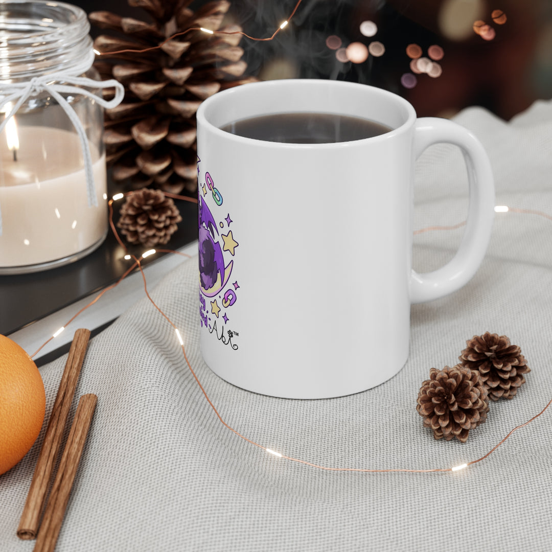 Stay Weird Mug – Sleepy Bat-Kitten Moon Coffee Mug 11oz