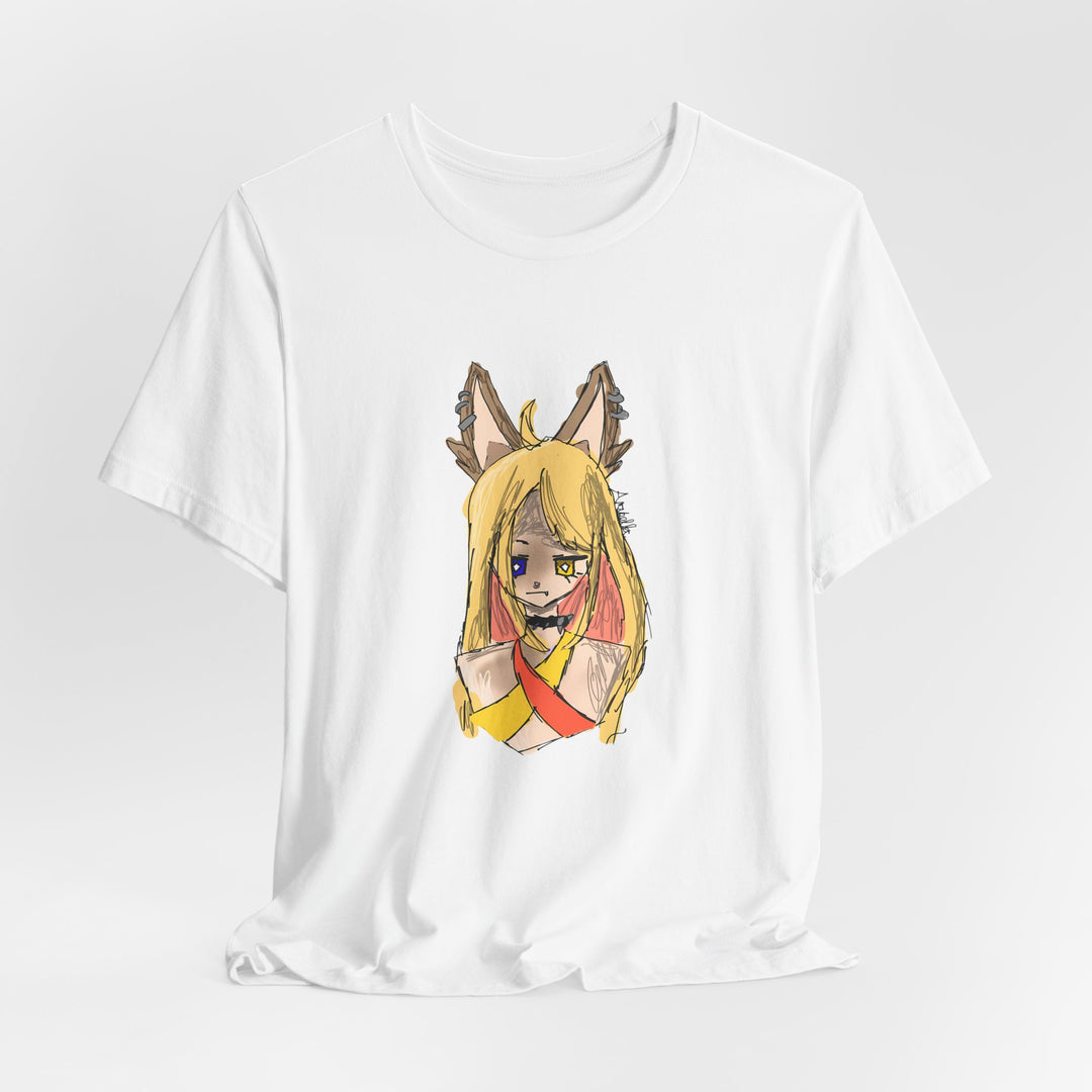 Fox Ear Girl T-Shirt – Original Anime-Skizze