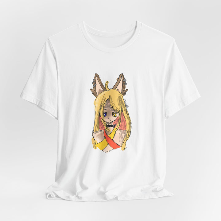Fox Ear Girl T-Shirt – Original Anime-Skizze