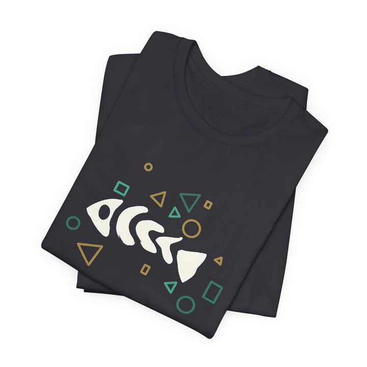 Fish Bone T-Shirt – Geometrisches Fischskelett