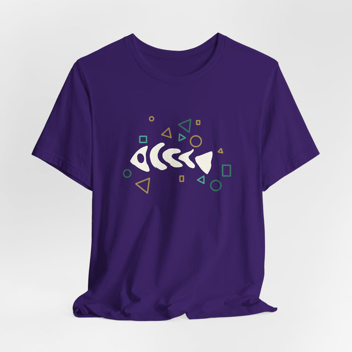 Fish Bone T-Shirt – Geometrisches Fischskelett