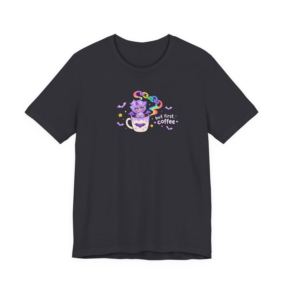 But First, Coffee T-Shirt – Dämonen-Kätzchen in der Kaffeetasse