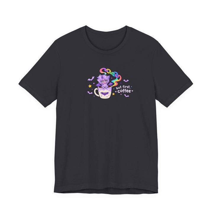 But First, Coffee T-Shirt – Dämonen-Kätzchen in der Kaffeetasse