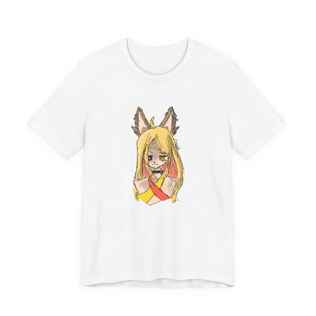 Fox Ear Girl T-Shirt – Original Anime-Skizze