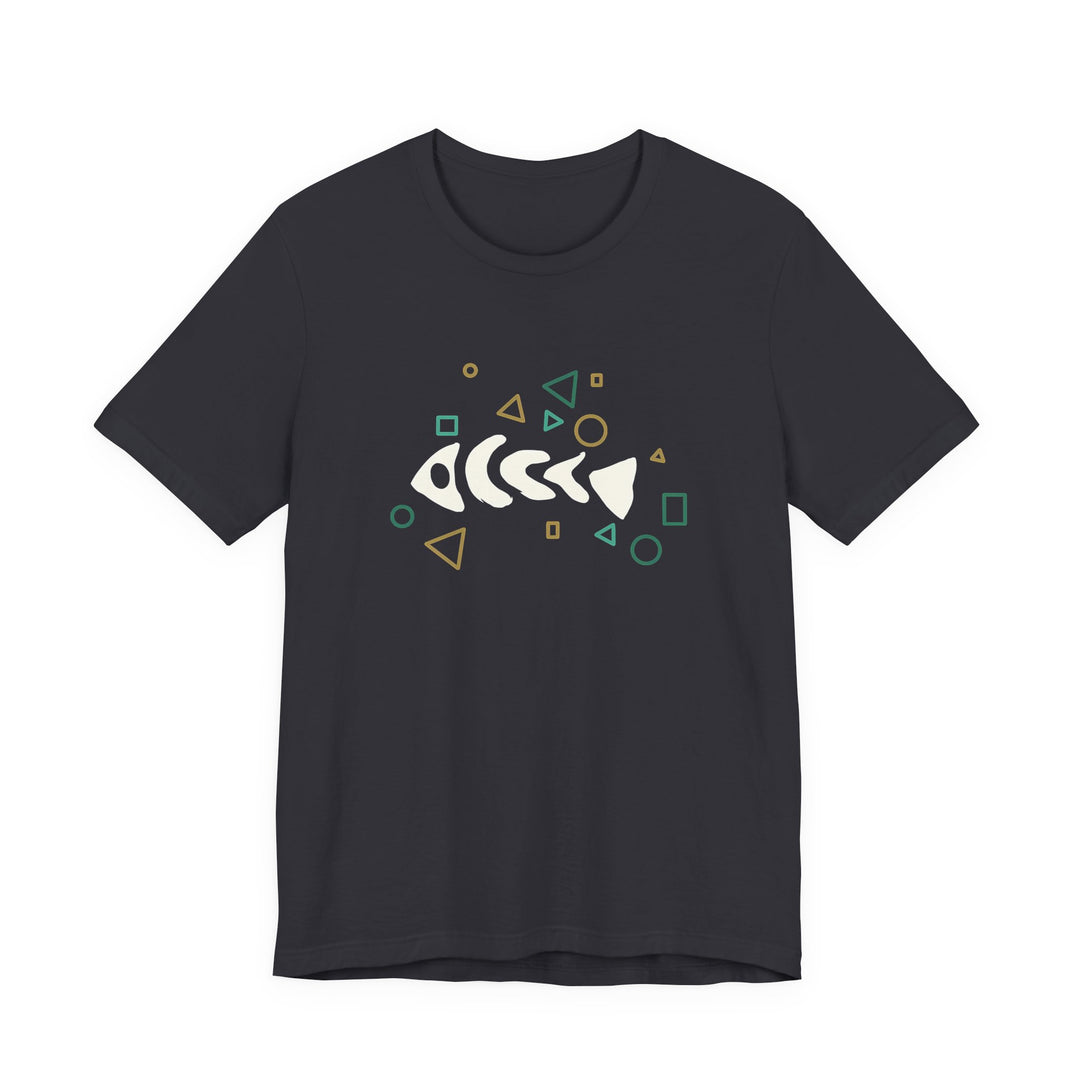Fish Bone T-Shirt – Geometrisches Fischskelett