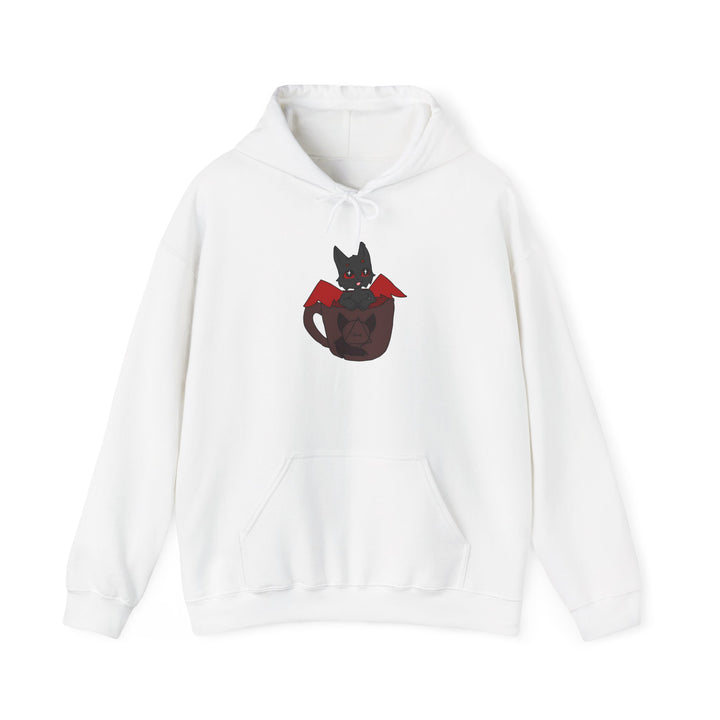 Chi in a Mug Hoodie – Cute Bat-Kitten in a Cocoa Cup Hoodie
