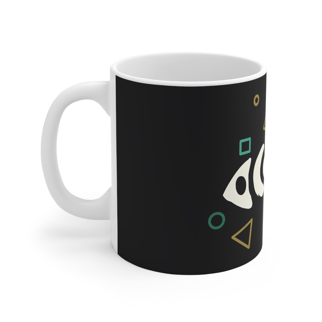 Fish Bone Mug – Geometric Fish Skeleton Coffee Mug 11oz
