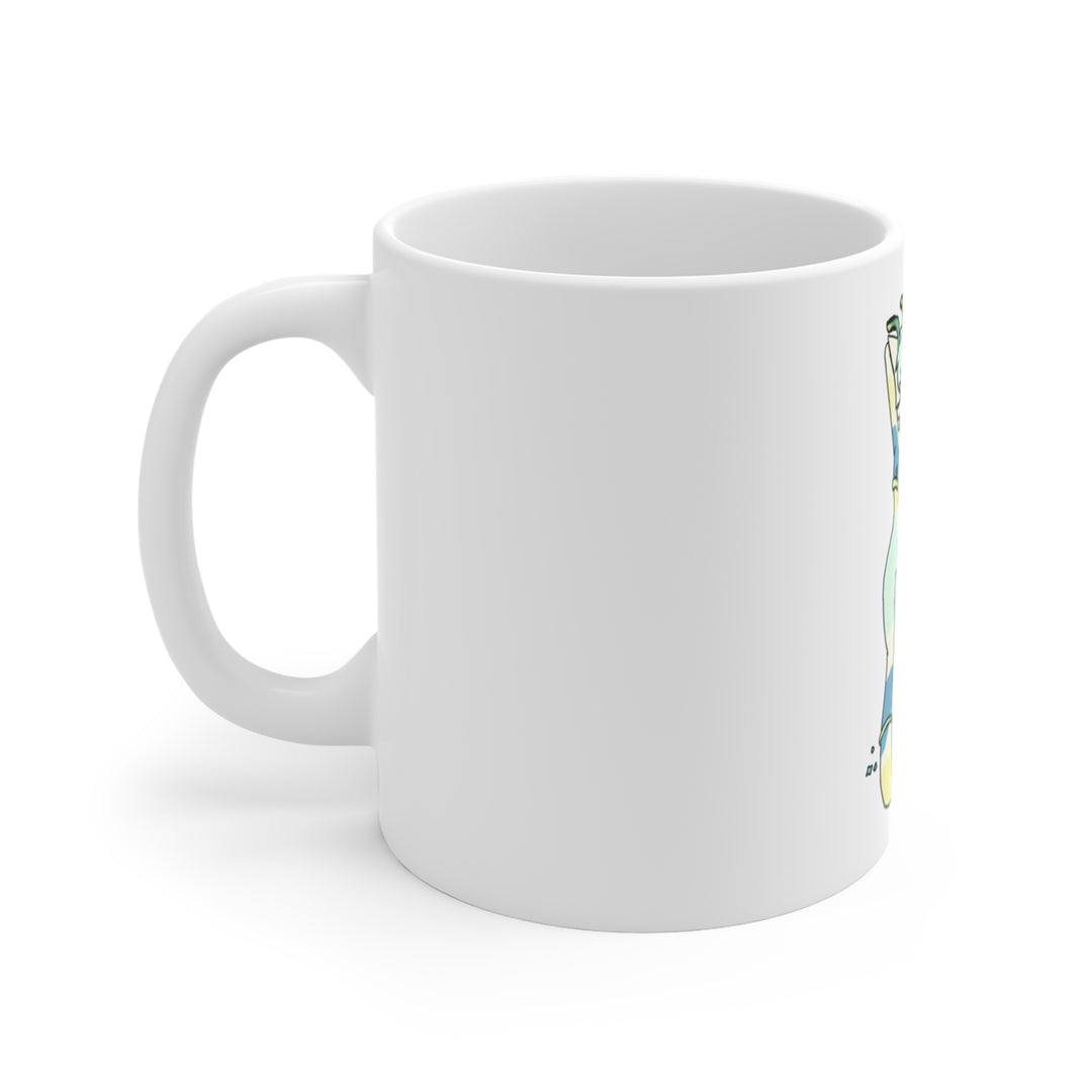 Pastel Star Alien Mug – Kawaii Alien Character Coffee Mug 11oz