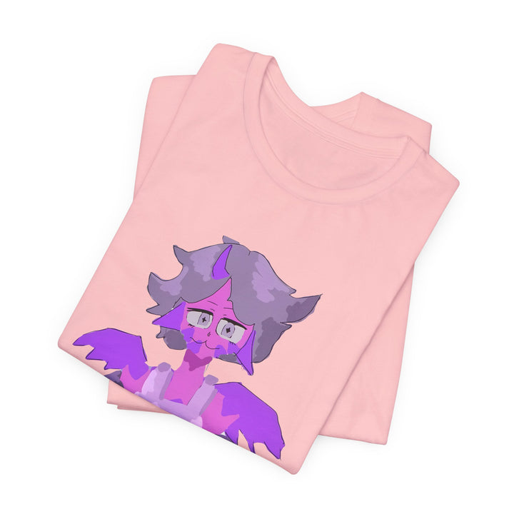 Purple Demon Cat Tee – Cute Gothic Anime Bat-Kitten T-Shirt