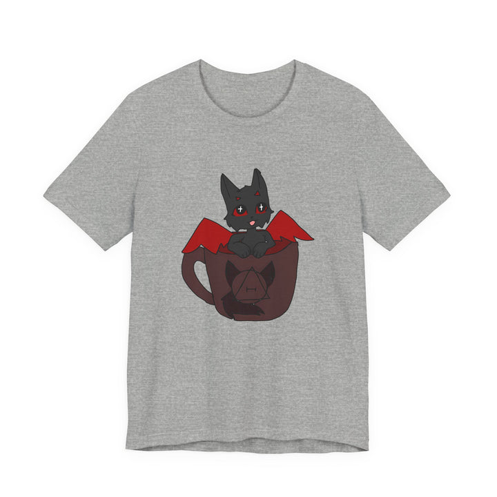 Chi in a Mug T-Shirt – Süßes Fledermaus-Kätzchen in der Kakaotasse