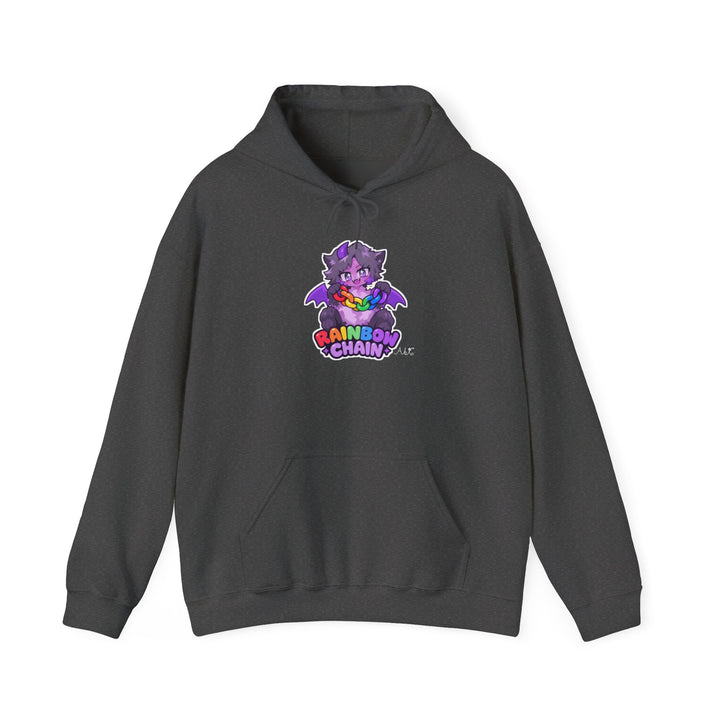 Rainbow Chain Mascot Hoodie – Cute Demon Cat Anime Hoodie