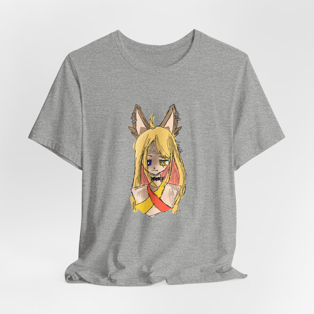 Fox Ear Girl T-Shirt – Original Anime-Skizze