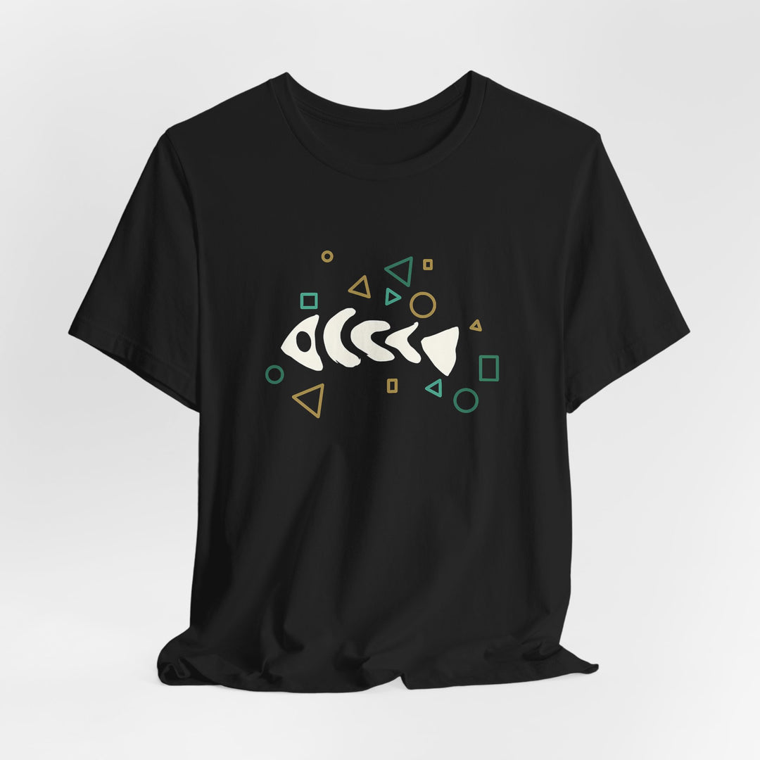 Fish Bone T-Shirt – Geometrisches Fischskelett