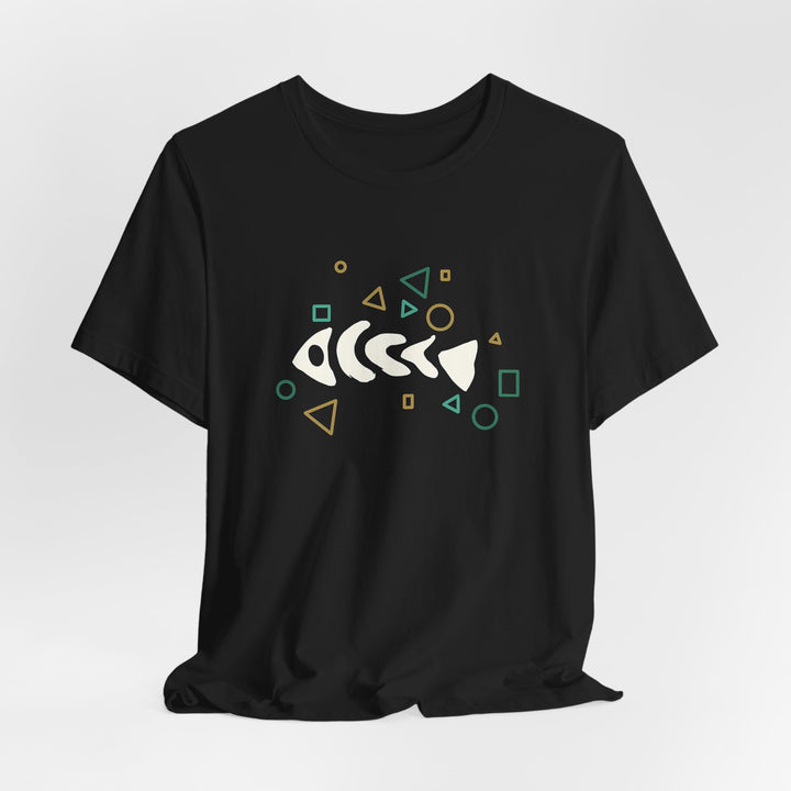 Fish Bone T-Shirt – Geometrisches Fischskelett