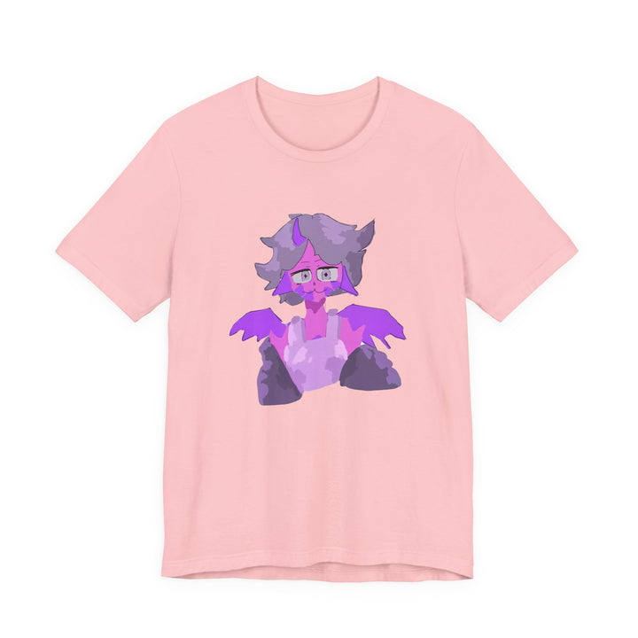 Purple Demon Cat Tee – Cute Gothic Anime Bat-Kitten T-Shirt