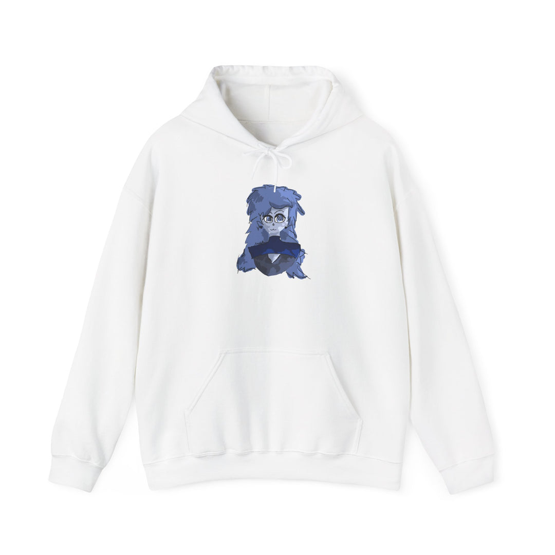 Blue Haze Girl Hoodie – Handgemaltes Anime-Porträt
