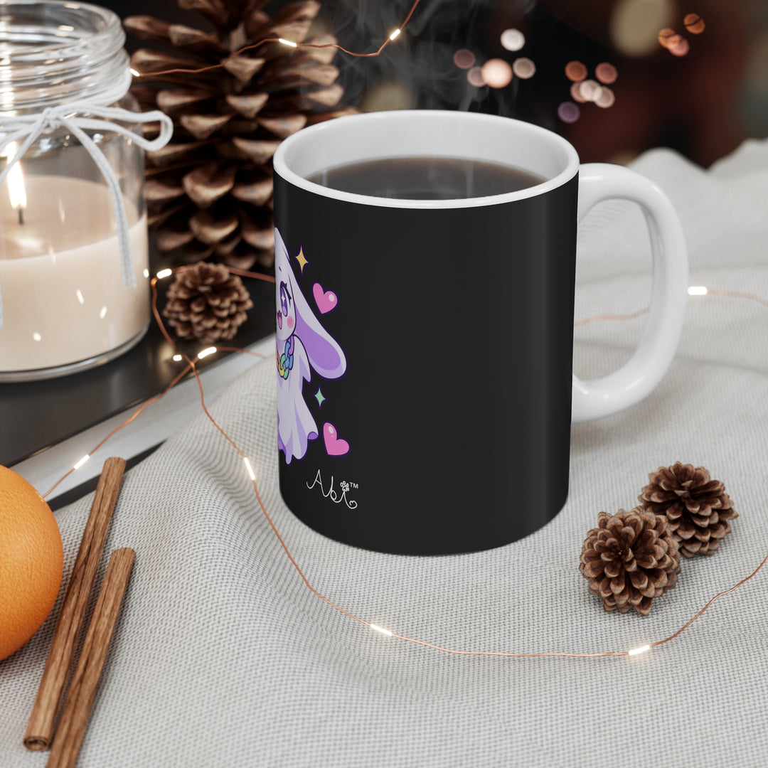 Ghost Bunny Mug – Cute Kawaii Ghost Coffee Mug 11oz