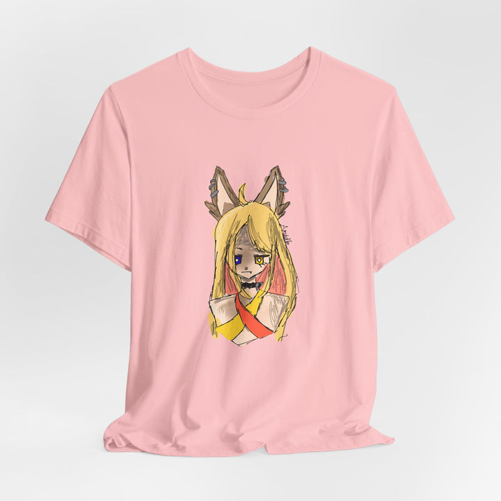 Fox Ear Girl T-Shirt – Original Anime-Skizze