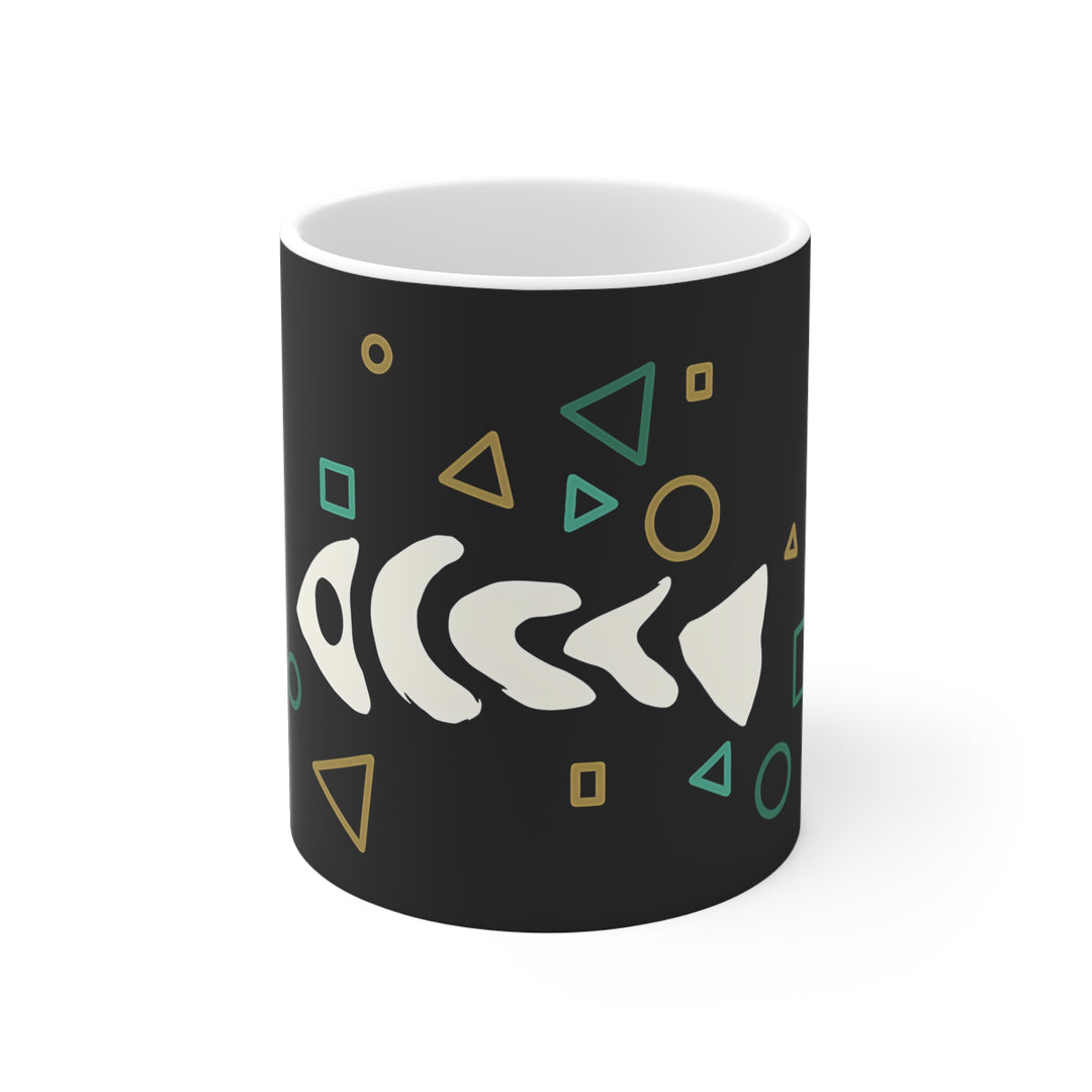 Fish Bone Mug – Geometric Fish Skeleton Coffee Mug 11oz