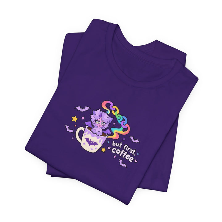 But First, Coffee T-Shirt – Dämonen-Kätzchen in der Kaffeetasse