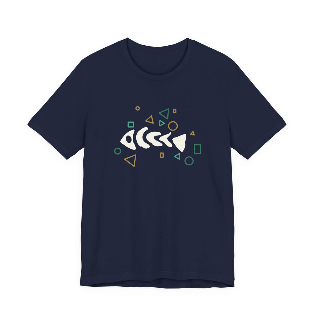 Fish Bone T-Shirt – Geometrisches Fischskelett