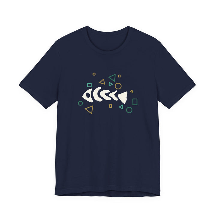 Fish Bone T-Shirt – Geometrisches Fischskelett