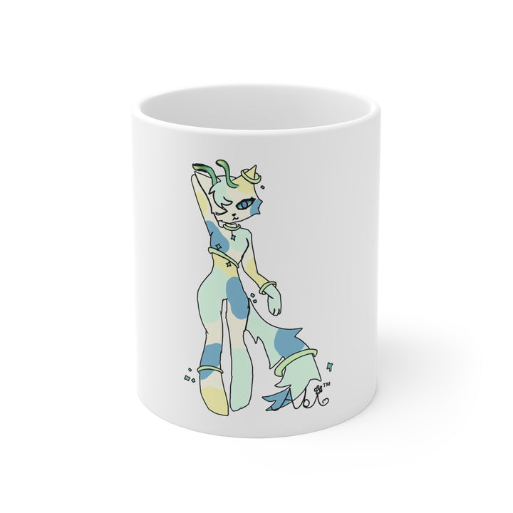 Pastel Star Alien Mug – Kawaii Alien Character Coffee Mug 11oz