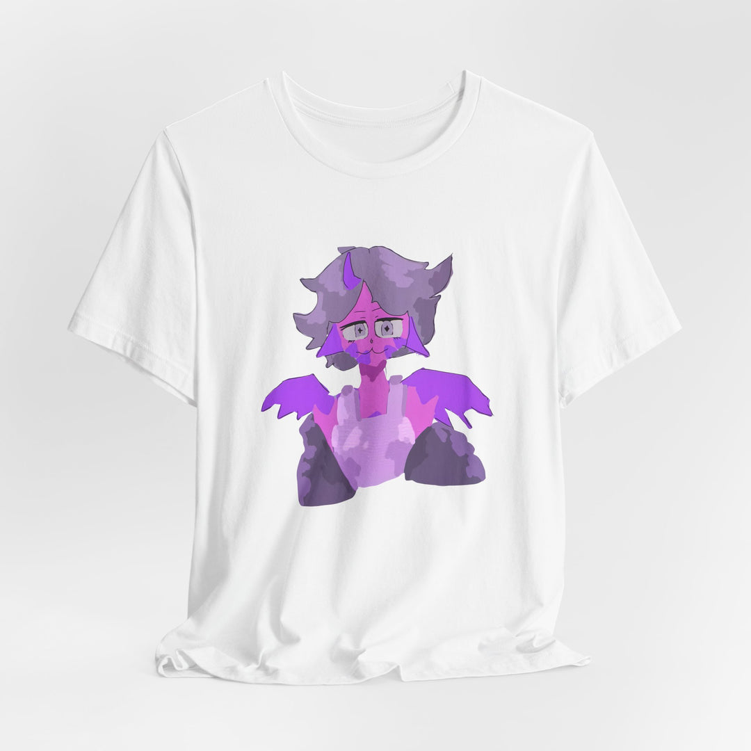 Purple Demon Cat Tee – Cute Gothic Anime Bat-Kitten T-Shirt