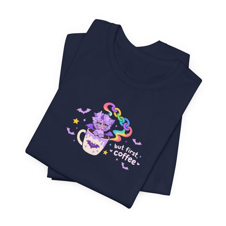 But First, Coffee T-Shirt – Dämonen-Kätzchen in der Kaffeetasse