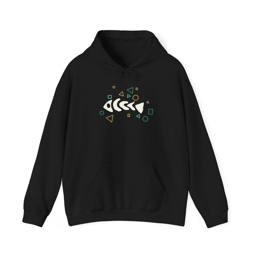 Fish Bone Hoodie – Geometrisches Fischskelett