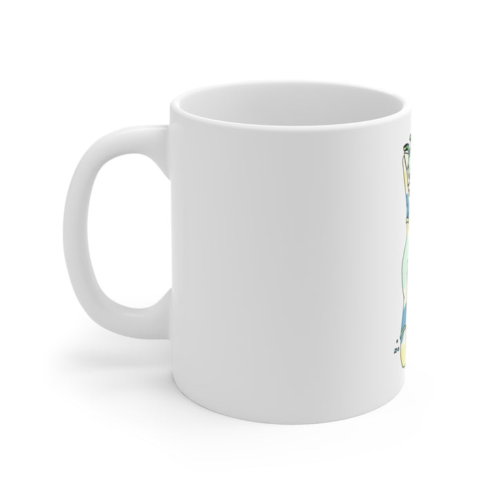 Pastel Star Alien Tasse – Kawaii-Alien-Figur, Kaffeebecher 0,33 l