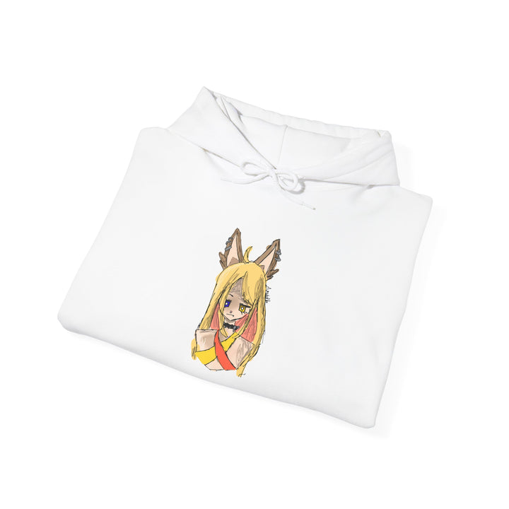 Fox Ear Girl Hoodie – Original Anime Sketch Hoodie