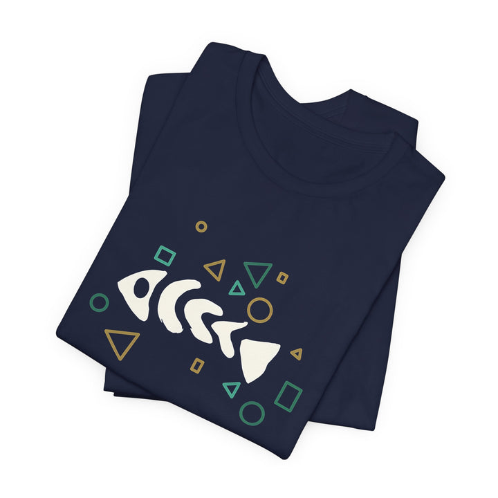 Fish Bone T-Shirt – Geometrisches Fischskelett