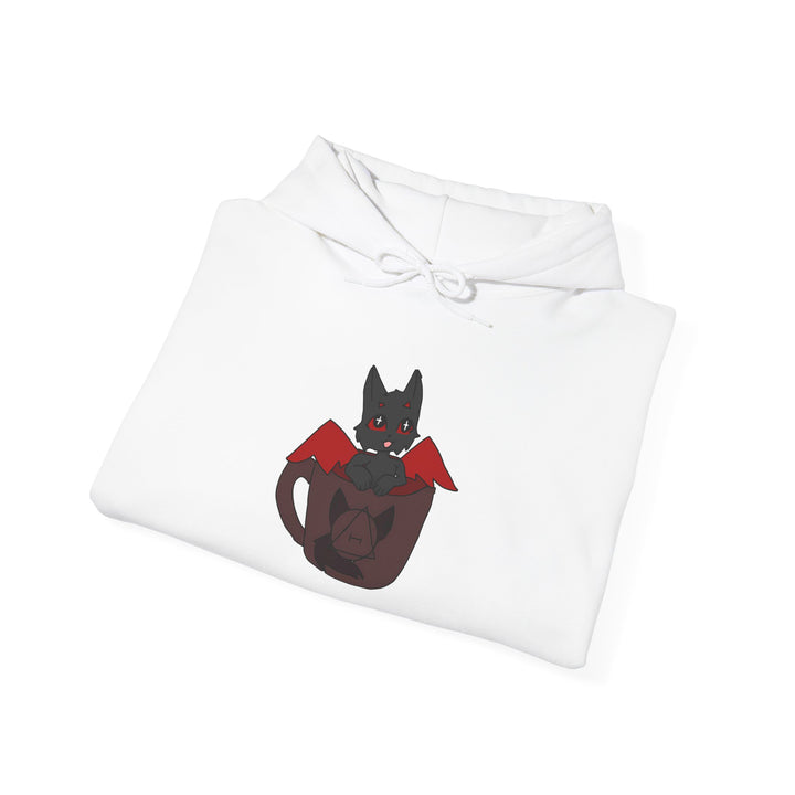 Chi in a Mug Hoodie – Cute Bat-Kitten in a Cocoa Cup Hoodie