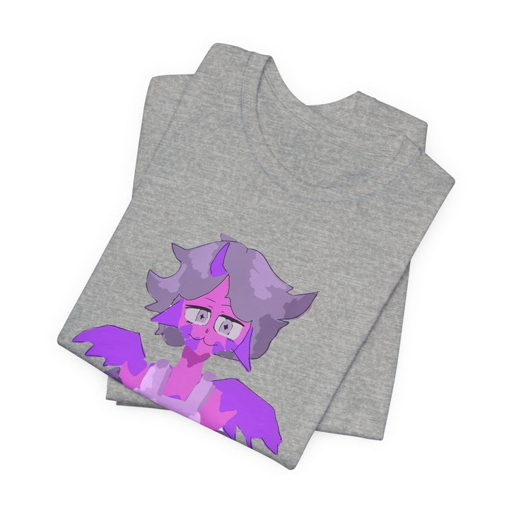 Purple Demon Cat Tee – Cute Gothic Anime Bat-Kitten T-Shirt