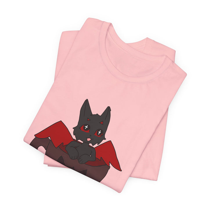 Chi in a Mug T-Shirt – Süßes Fledermaus-Kätzchen in der Kakaotasse