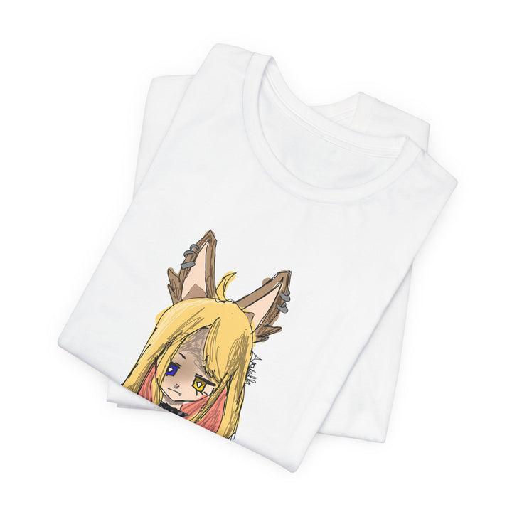 Fox Ear Girl T-Shirt – Original Anime-Skizze