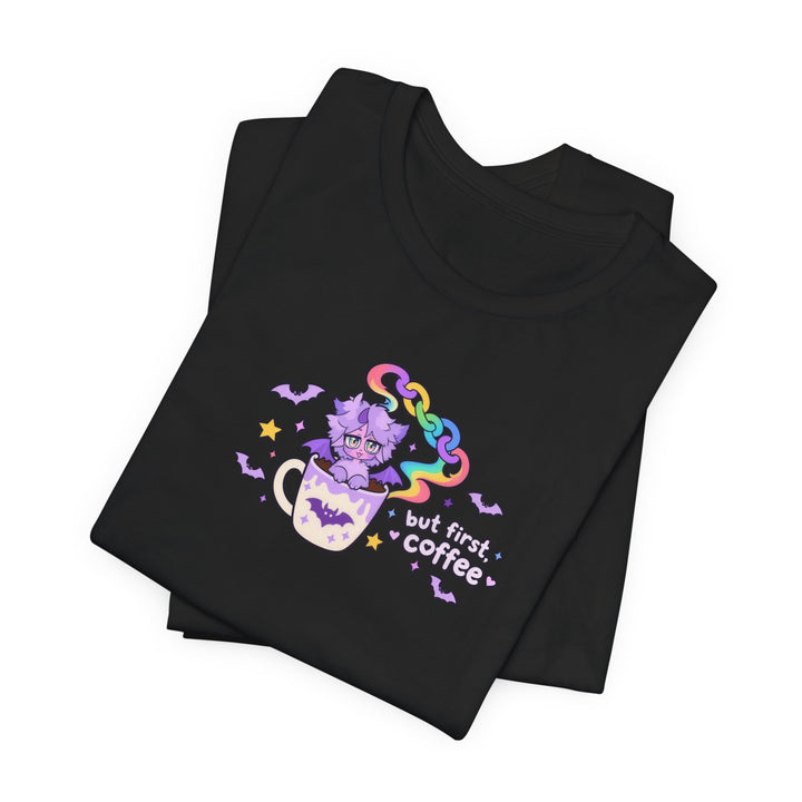 But First, Coffee T-Shirt – Dämonen-Kätzchen in der Kaffeetasse