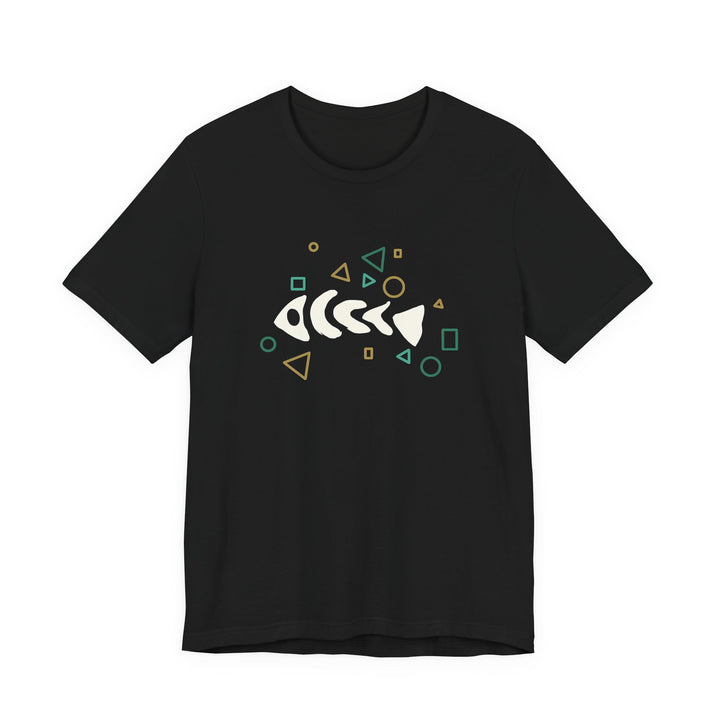 Fish Bone T-Shirt – Geometrisches Fischskelett